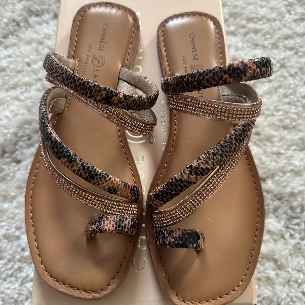 Leopard sandals
